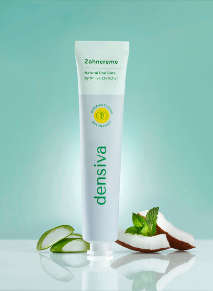 Densiva natürliche Zahncreme mit biomimetischem Hydroxylapatit und Phytovedakomplex zur Pflege von Zähnen und Zahnfleisch